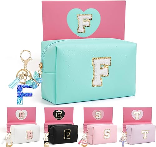 Miniatura 47 de Regalos de cumpleaños para mujeres y ella, bonita bolsa de maquillaje de viaje, bolsas de cosméticos de gran capacidad para mujeres, bolsa de Rosa