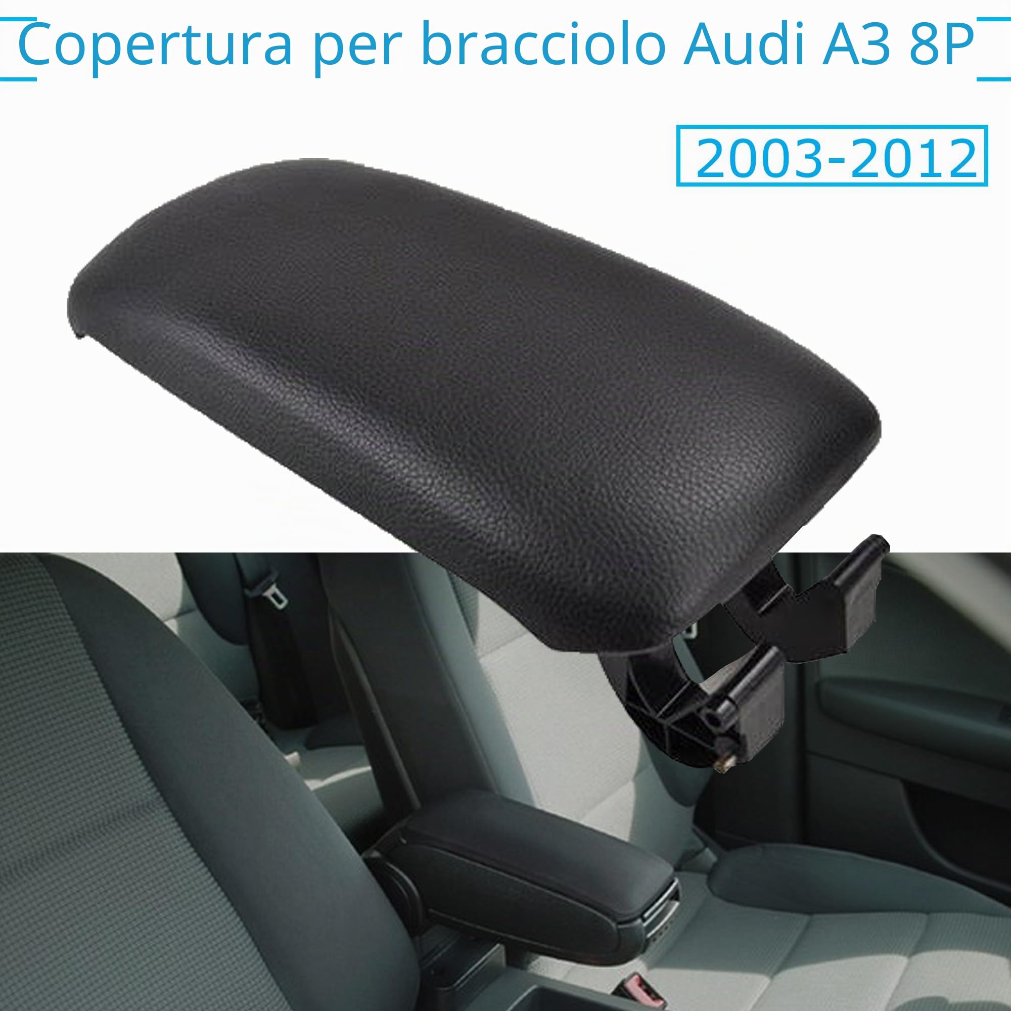 Heart Horse Coperchi braccioli per Auto, Copertura Console A3 Centrale bracciolo della Console Centrale Ricambio braccioli per A udi A3 8P 2003-2012