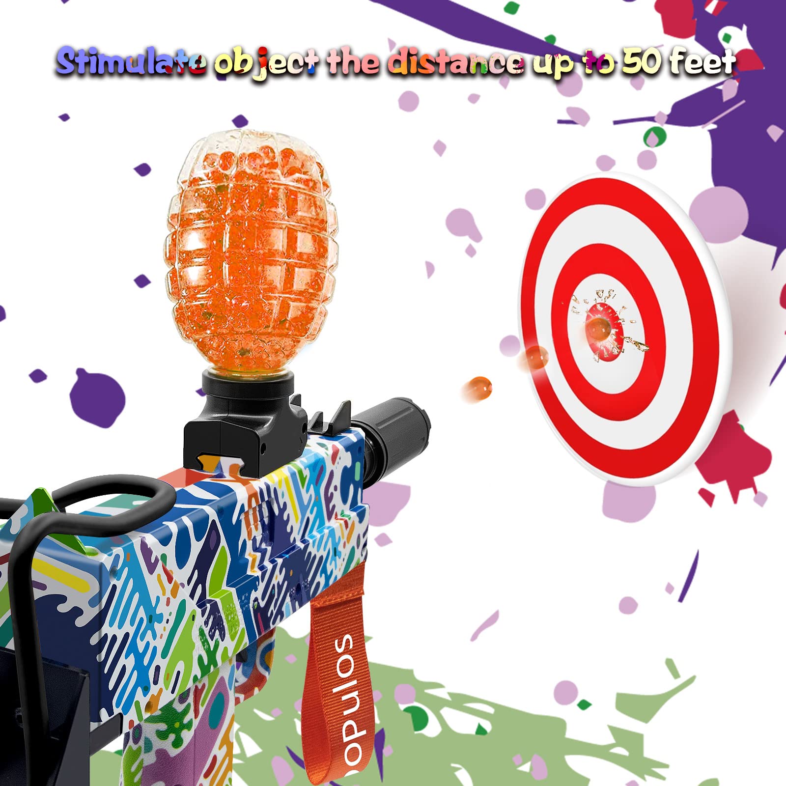DoPulos Gel Gun Blaster Gel Ball Blaster with 10,000 Gel Balls