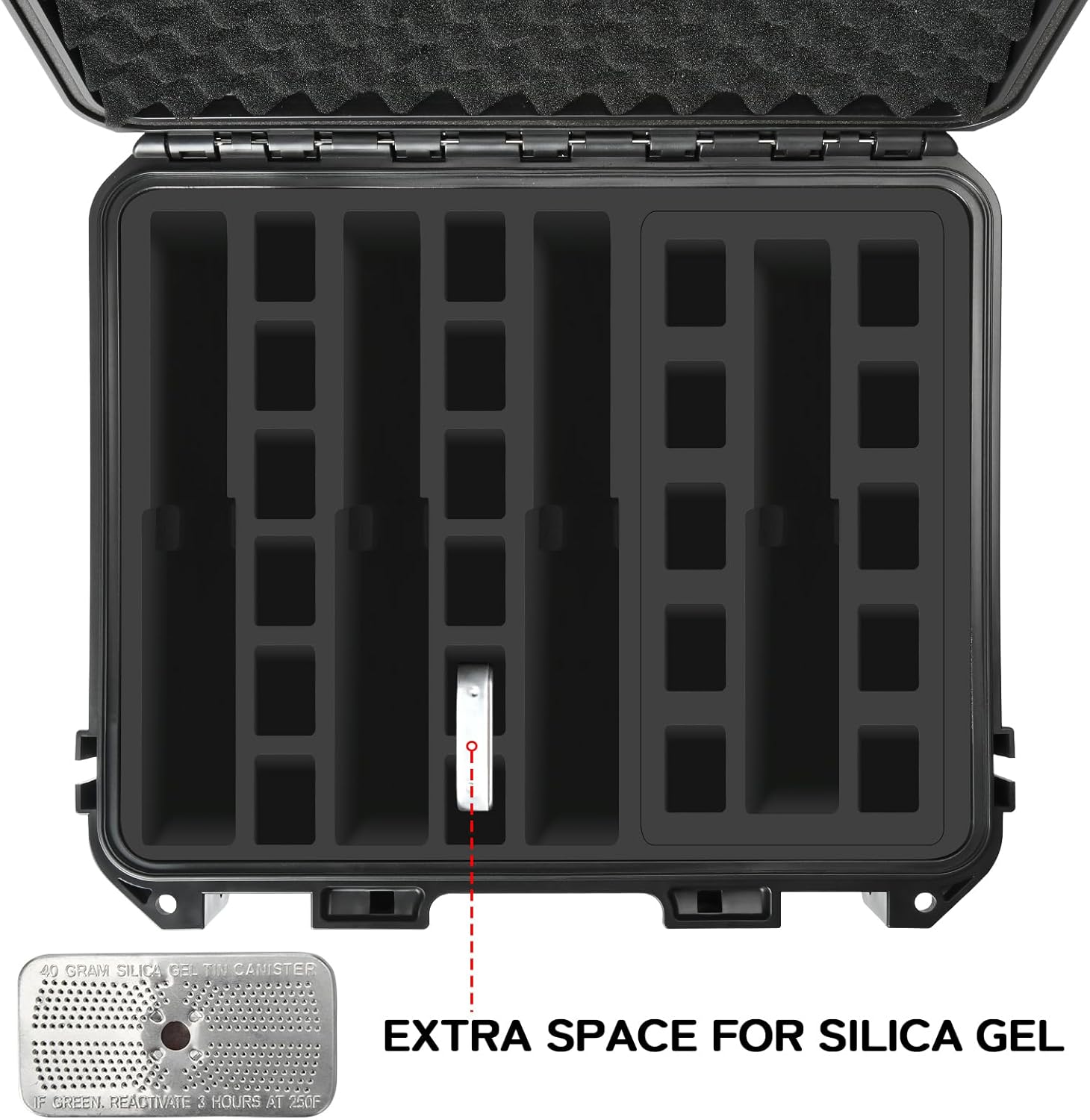 Gun Pistol Case for Multi Handguns - Holds Multiple Hand Guns Case & Magazines, Pre-cut Waterproof Carrying Hard Shell Pistol Case for Pistols, Storage Box for Beretta, Smith and Wesson, for Glock