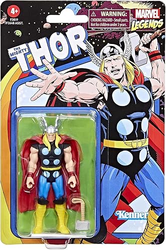 Miniatura 2 de Marvel Hasbro Legends Series 3.75 pulgadas Retro 375 Collection Thor figura de acción de juguete, 1 accesorio