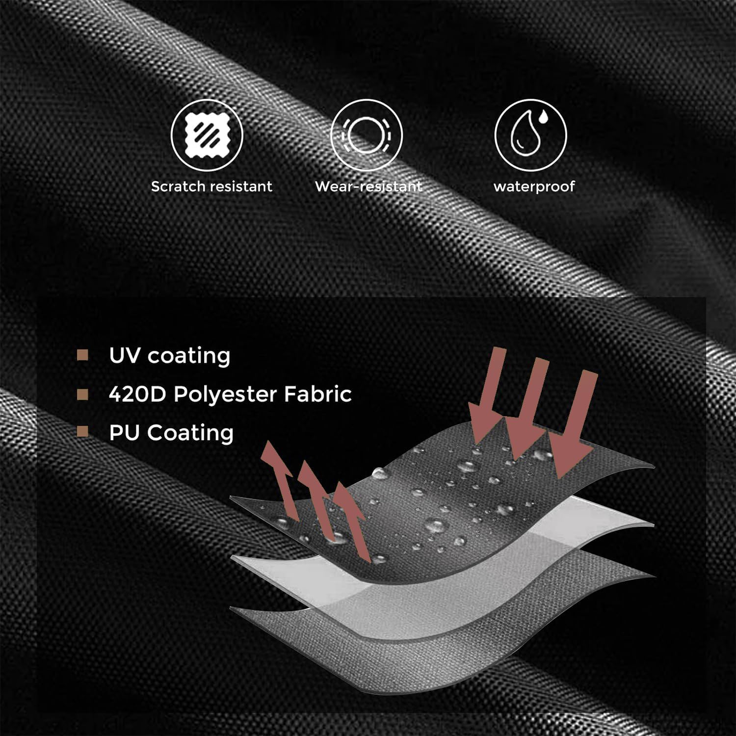 Double Egg Chair Cover Waterproof Patio Hanging Extra Large Zipper Heavy Duty Swing Outdoor Wicker Furniture Person Egg Chair Covers Windproof Anti-UV Dustproof 91x80 Inch Black