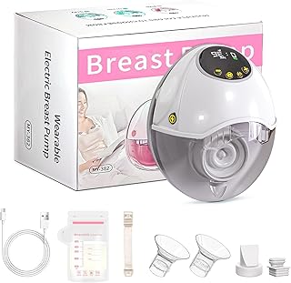DIWUJI Electric Breast Pump - FDA Approved &amp; BPA-Free Rechargeable Wearable Breast Milk Pump for Feeding Mothers, 4 Modes...
