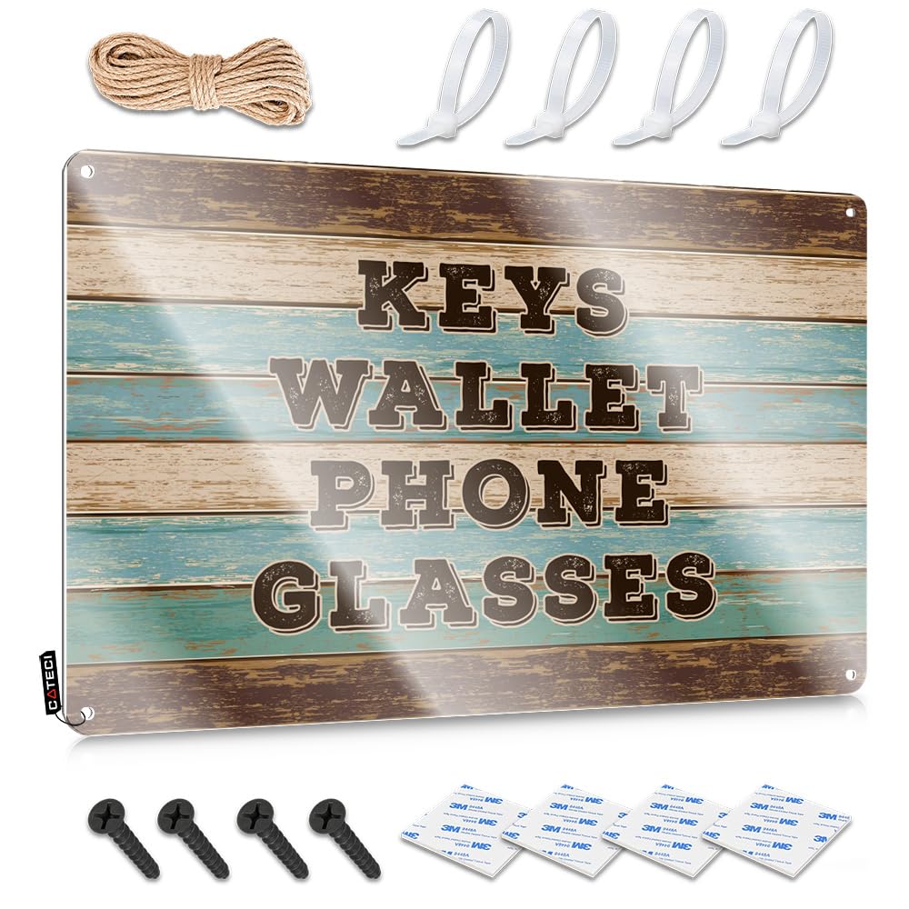 Keys Wallet Tinplate Sign - With Highland Welcome Yard Decor Skull Metal