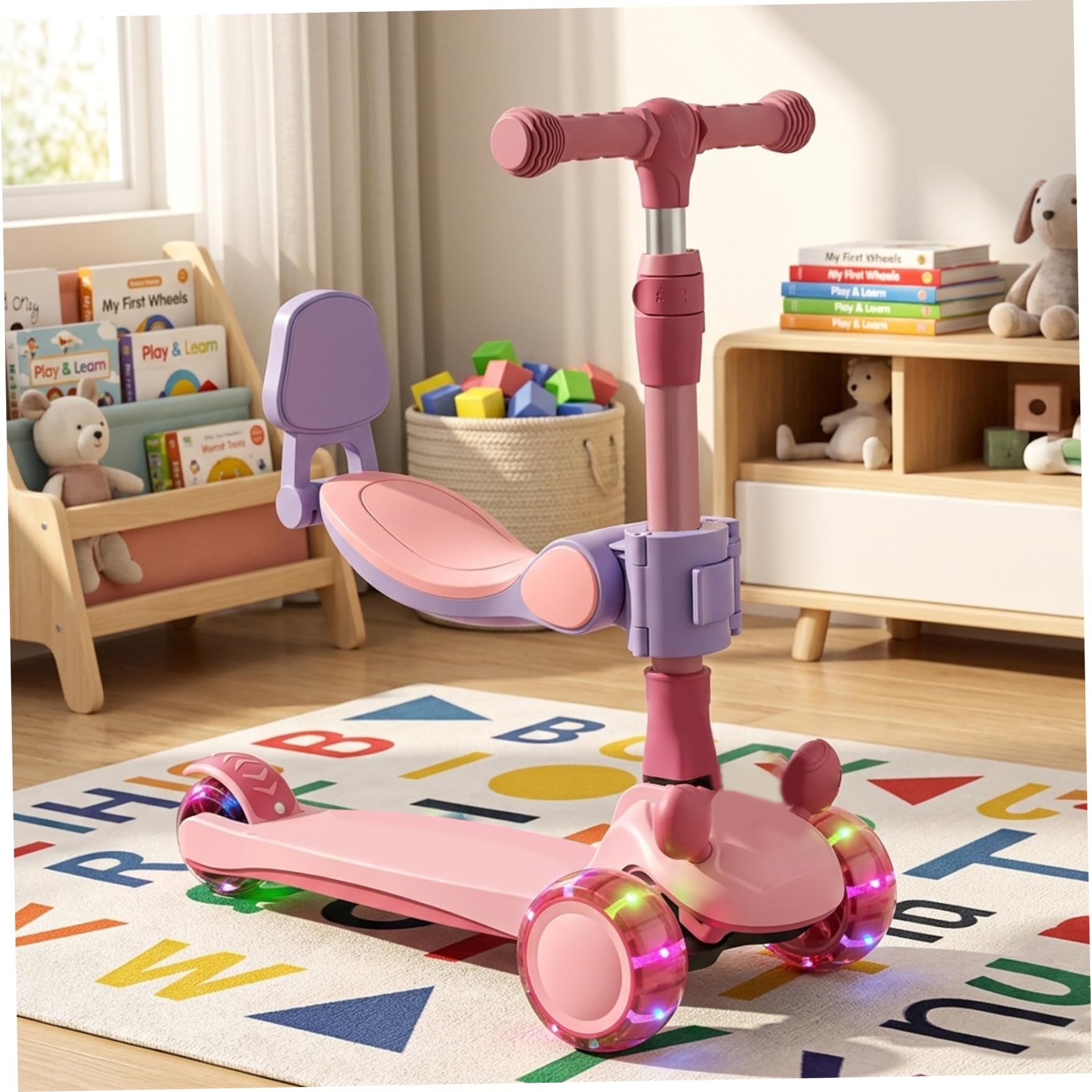 Seggiolino per monopattino per bambini, facile da installare, chiusura sicura, pieghevole, ampio, con schienale, comodo, adatto alla maggior parte dei monopattini, per bambini, pieghevole, ampio
