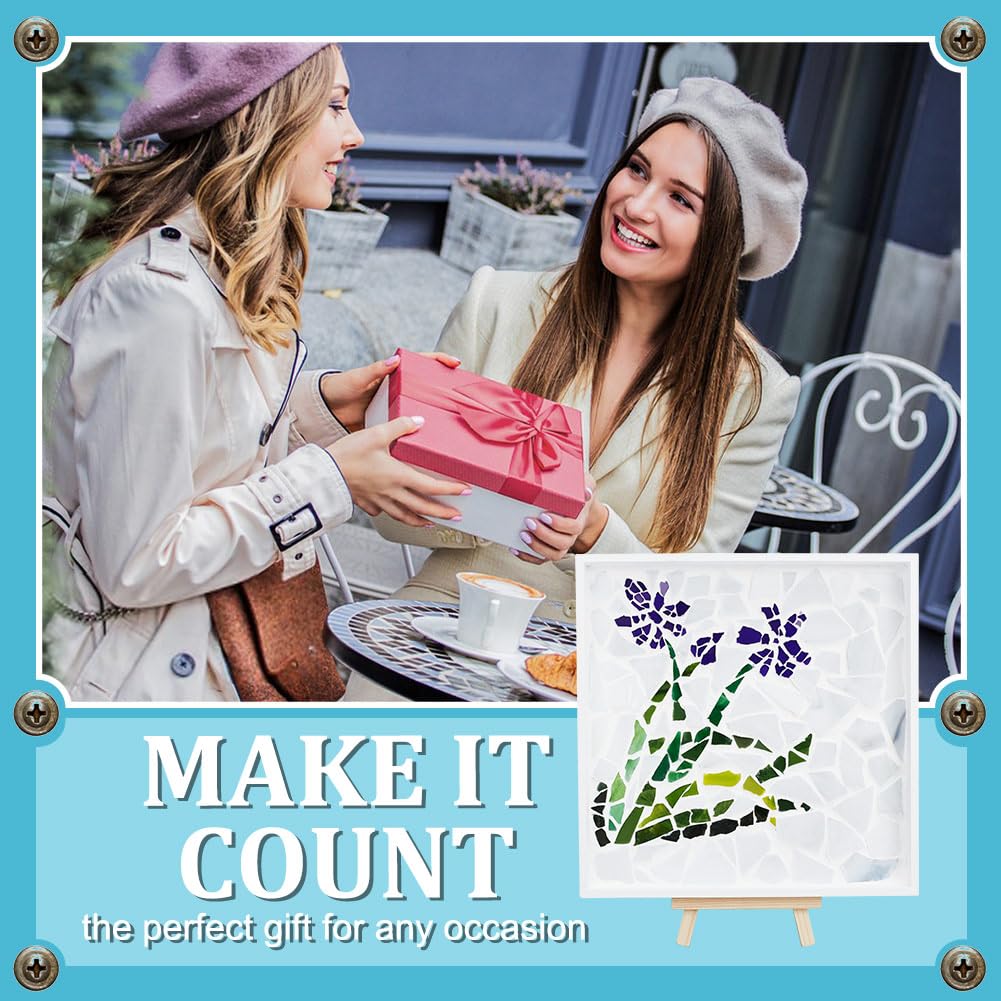WEBEEDY Kit Bricolage Mosaïque Cœur Suspendu – 2 Ensembles DIY Grand Cœur En Carreaux, Loisir Créatif Décoration Maison Jardin Salon