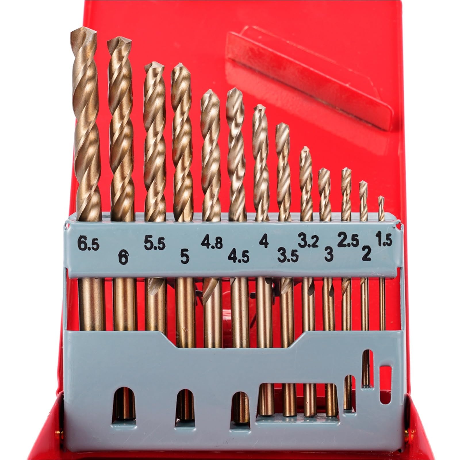 Juego de brocas para taladro rotativo Juego de brocas helicoidales métricas M35 HSS-Co acero alta velocidad con 5% cobalto y estuche metálico for inoxidable, madera metalurgia(25pcs box)