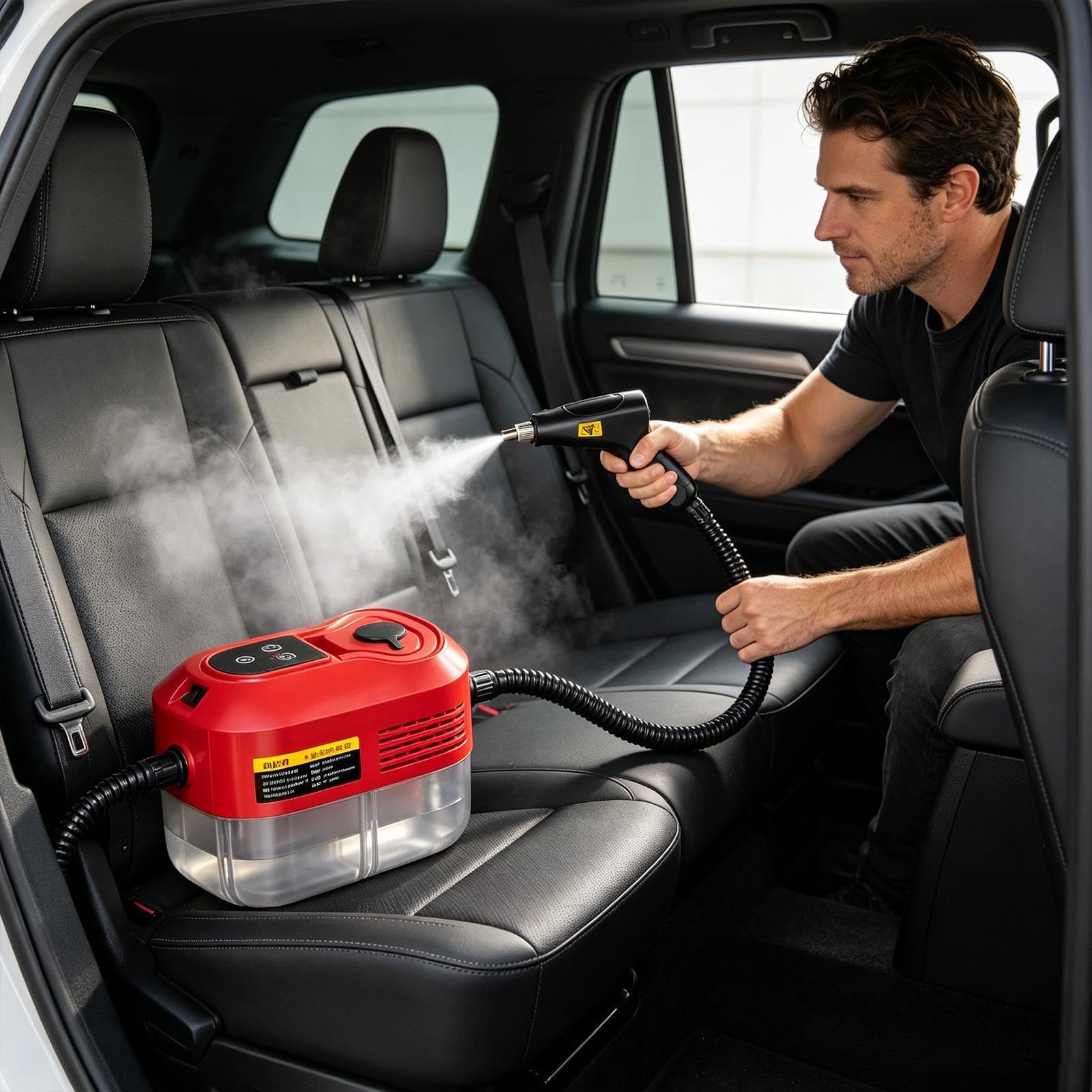 Limpiador A Vapor De Mano Con 8 Accesorios Potente | Máquina De Limpieza A Vapor Para El Baño Para Tapicería, Sofá, Alfombra, Muebles, Ventana, Suelo Y Azulejo