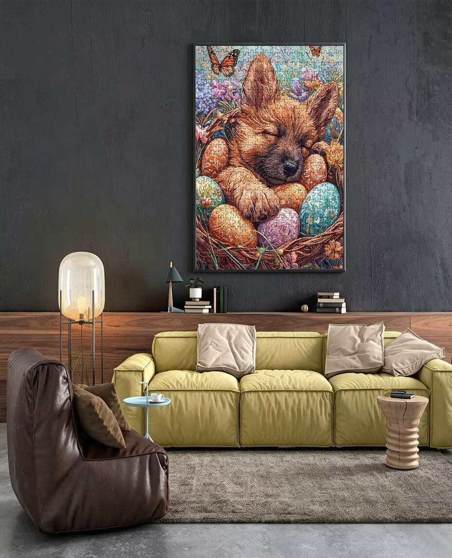 Butterfly Dog Puzzle 3000 sztuk, puzzle dla dorosłych, łamigłówki, wyzwanie dekoracja puzzli, rozrywka gra edukacyjna dla całej rodziny, na prezent dekoracja BXHZW7-381