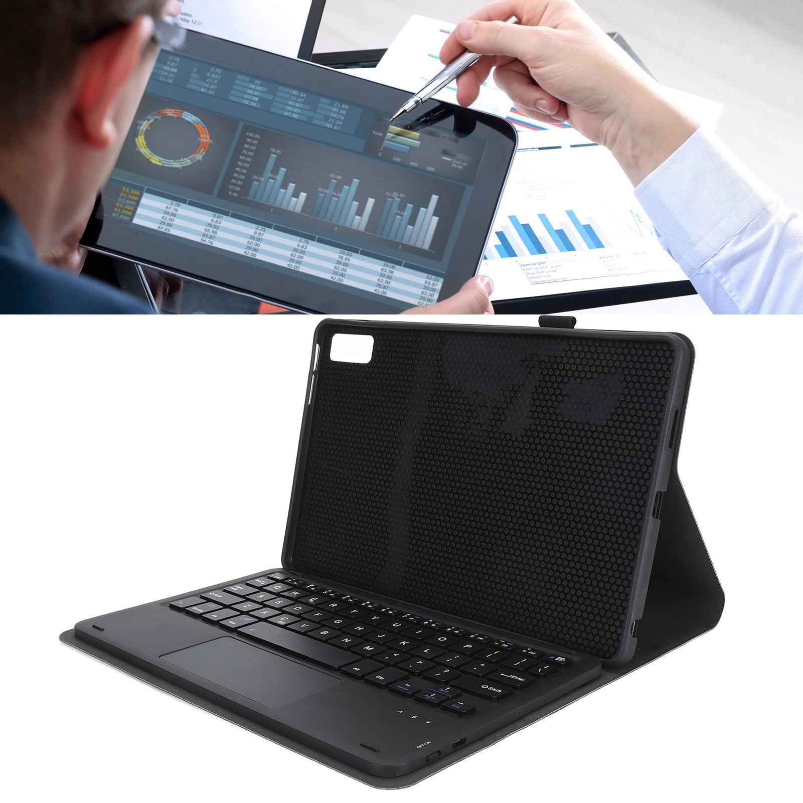 Custodia con tastiera per Tab M10, design regolabile con touchpad