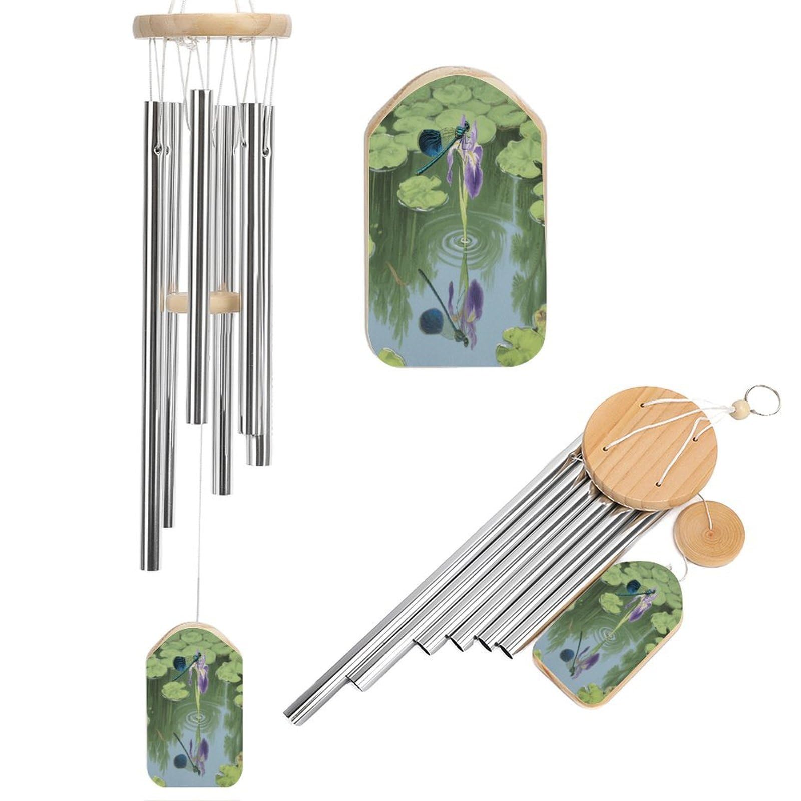 Dragonflies Wind Chimes for Outdoor Large Deep Tone Aluminium Wind Chimes Soothing Melodic Sound 20.5" Hanging Metal Windchimes Outdoors Decor for Patio Porch Yard