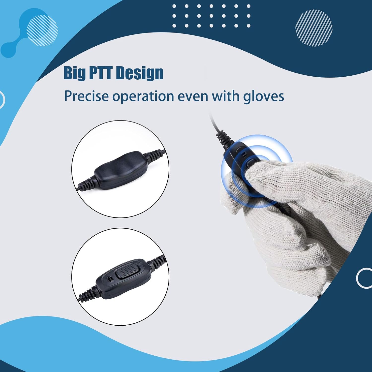 Retevis H777D Walkie Talkies(10 Pack) with Surveillance Earpiece(10 Pack), USB Charging, FRS Handheld Commercial 2 Way Radio for Adults, Hand Free Rechargeable, for Restaurant Retail Warehouse