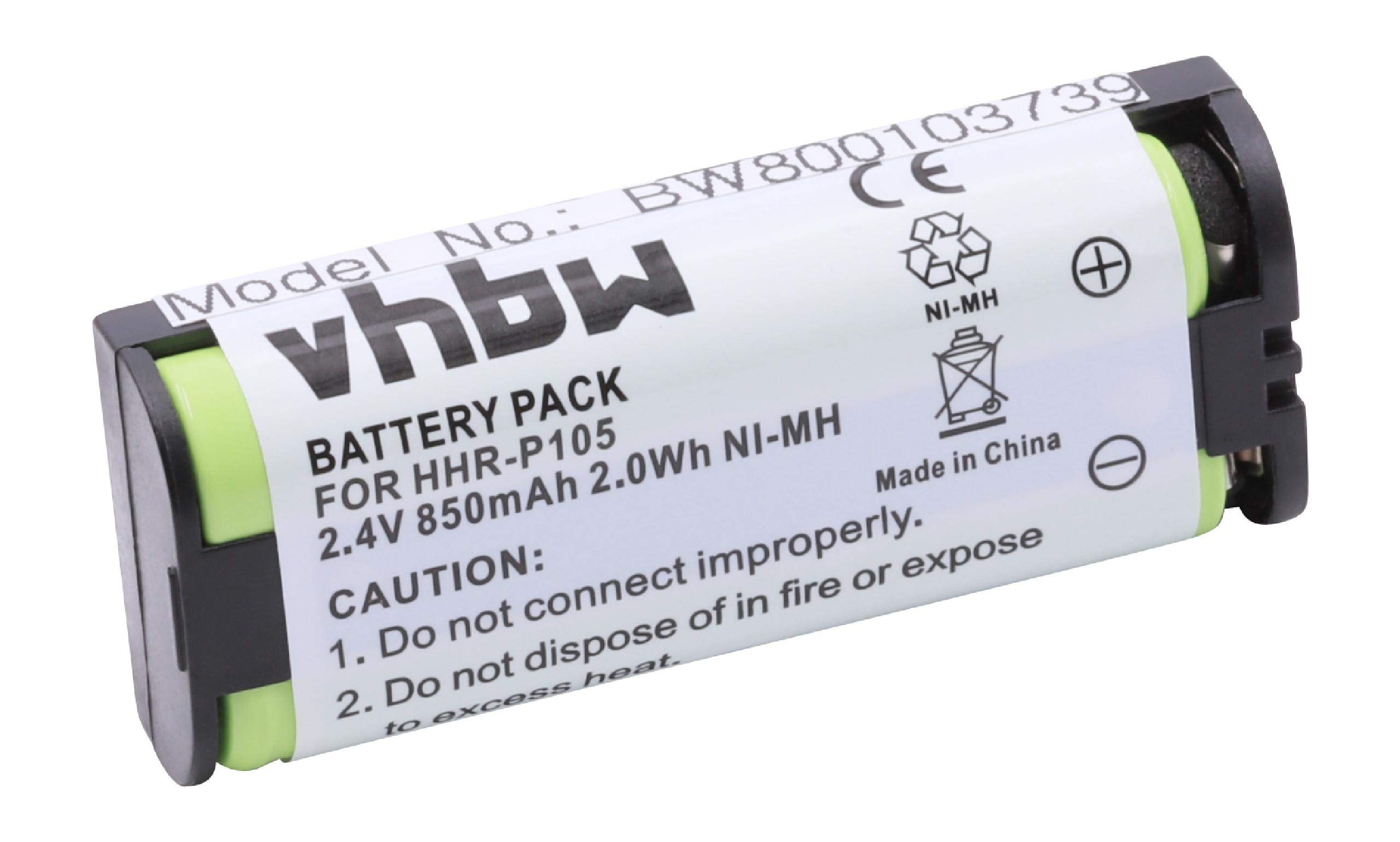 Panasonic Cordless Phone Battery Replacement Synergy Digital Cordless Phone Batteries, Compatible With Panasonic KX-TG2631 Cordless Phone, (Ni-MH, 2.4V, 830 MAh), Combo-Pack Includes: 3 X SDCP-H358 Batteries Ha103 Battery
