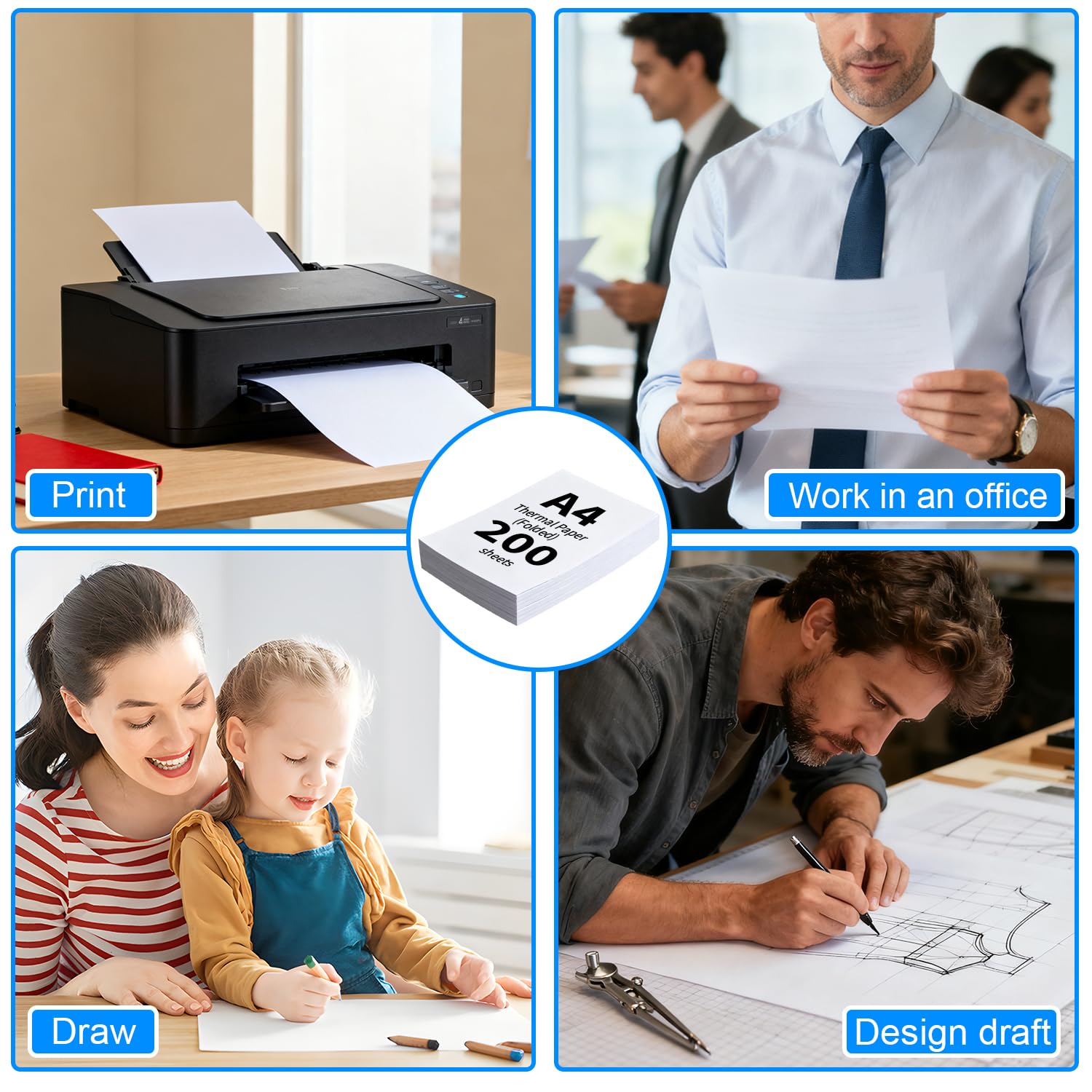 Rouleau De Papier Thermique Couleur 57*30mm (2.17*1.18 Po) Papier Photo Pour Reçus Impression Claire Pour Imprimante Thermique De Poche PeriPage A6 Pour PAPERANG P1/P2 Mini Imprimante Photo 3 Rouleaux