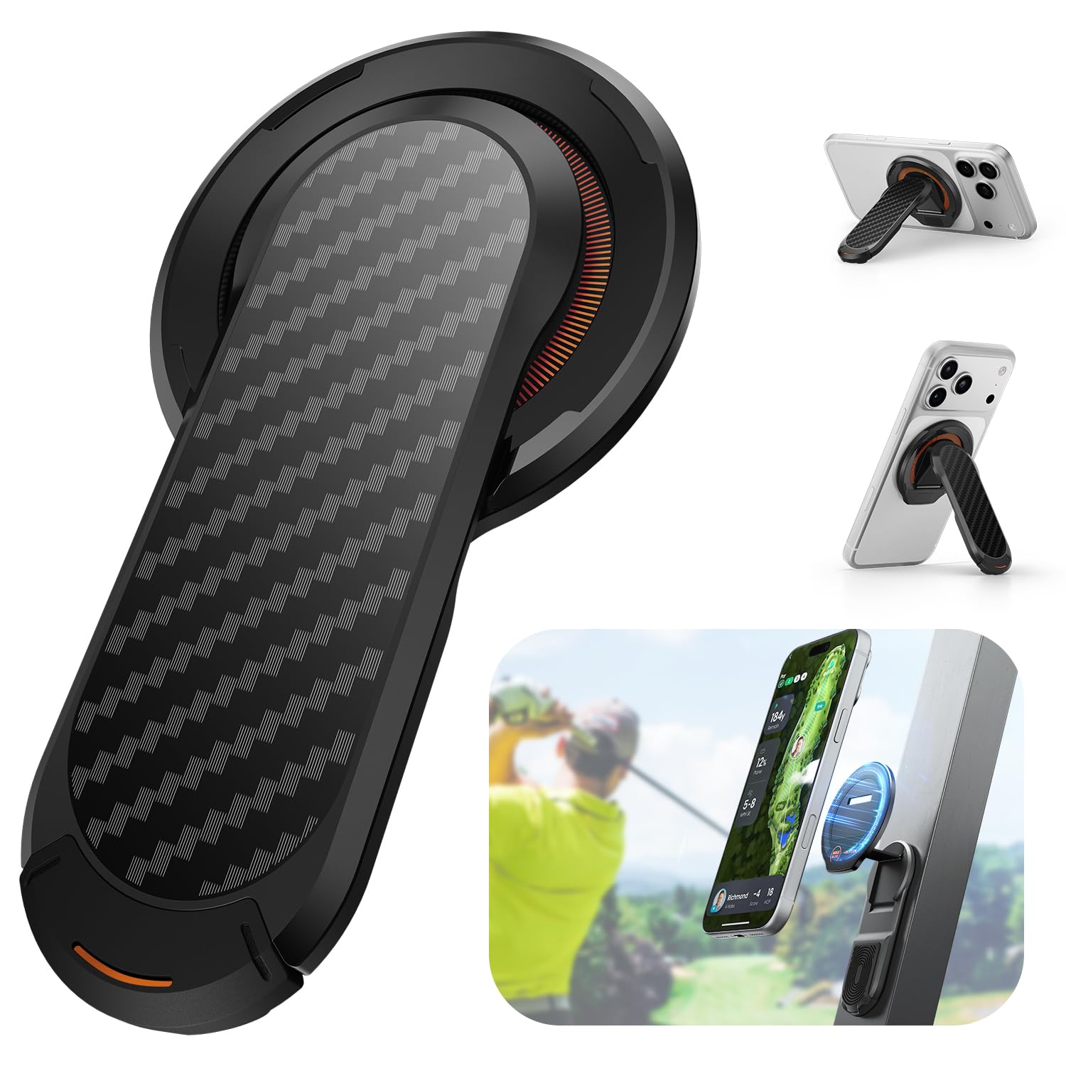 SUPCASE Magnetic Golf Cart Phone Holder, Dual-Sided Magnetic Phone Mount Compatible with MagSafe iPhone 17/16/15/14/13/12 & Galaxy S26 Ultra, Golf Accessories Golf Gifts for Men Women Golfers