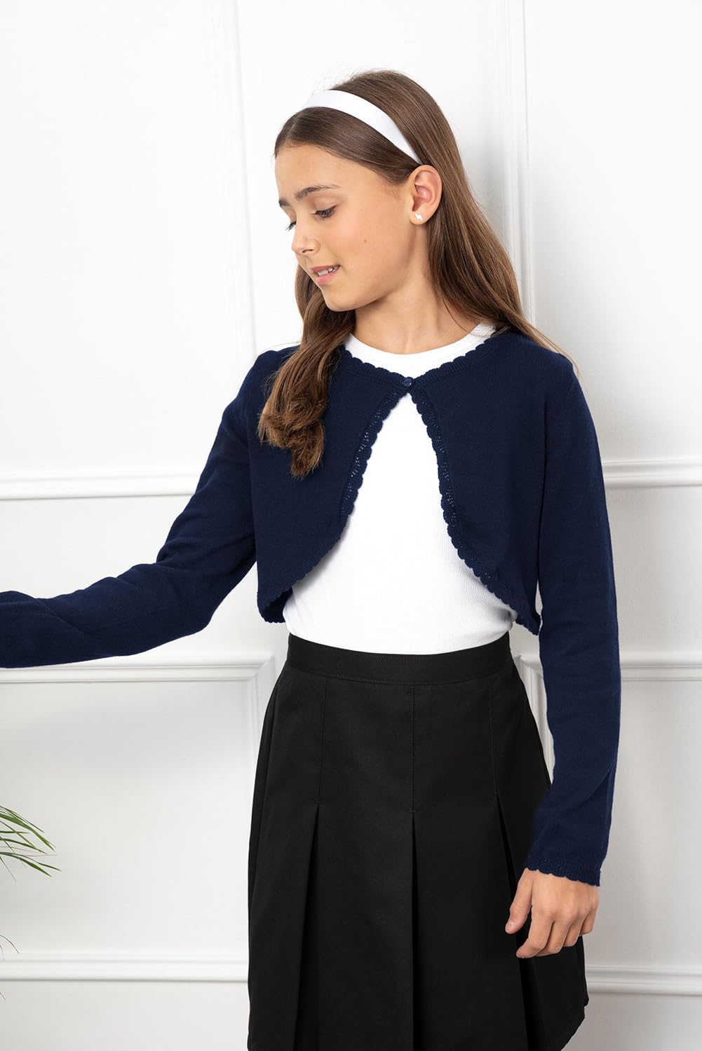 BlackButterfly Girls Long Sleeve Knitted Childrens Kids Bolero Shrug - Image 5