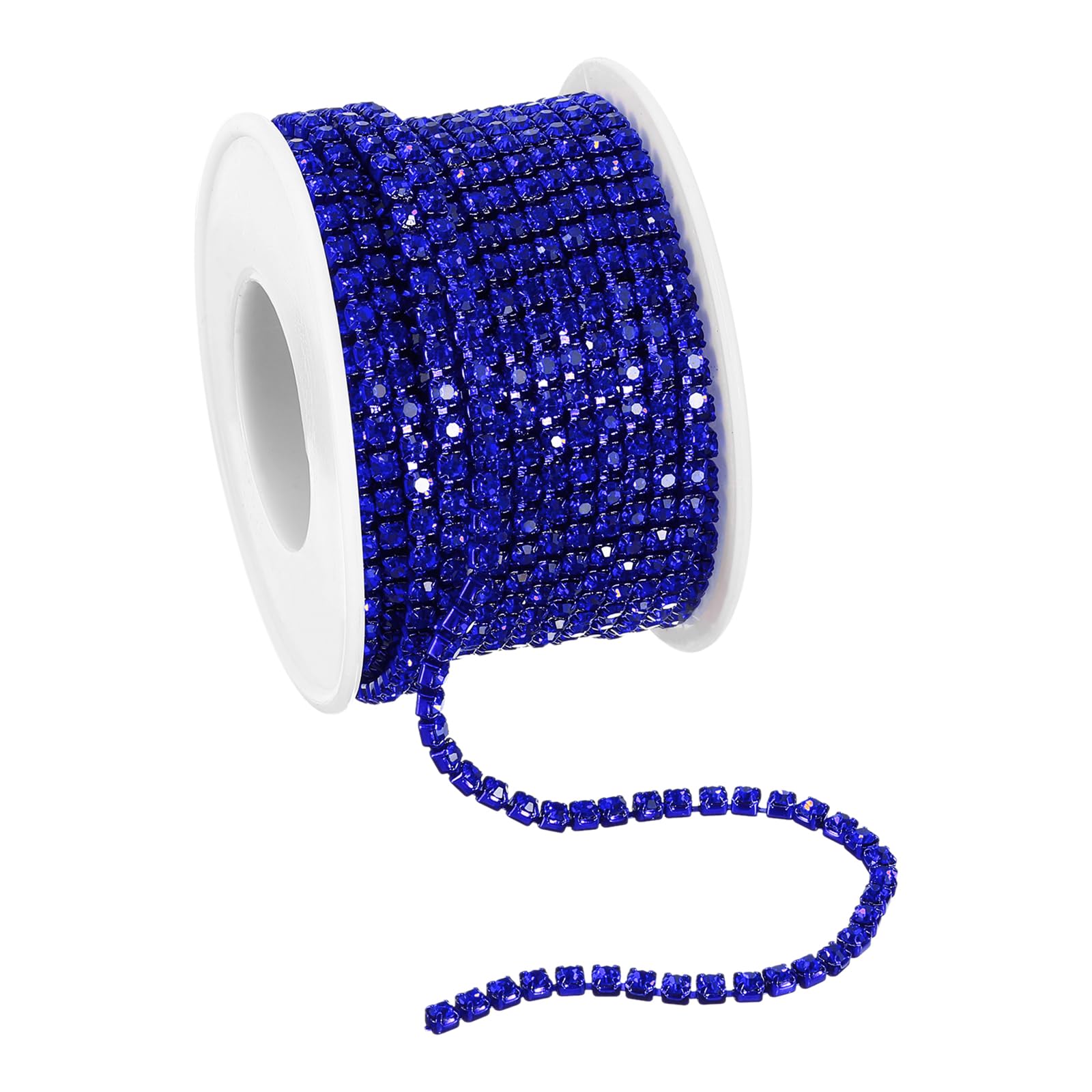 Cadena de diamantes de cristal azul de 3 mm para reparar y personalizar ropa