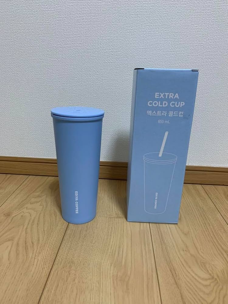 韓国限定】EDİYA COFFEE BWS ウソク サイン入りグラス