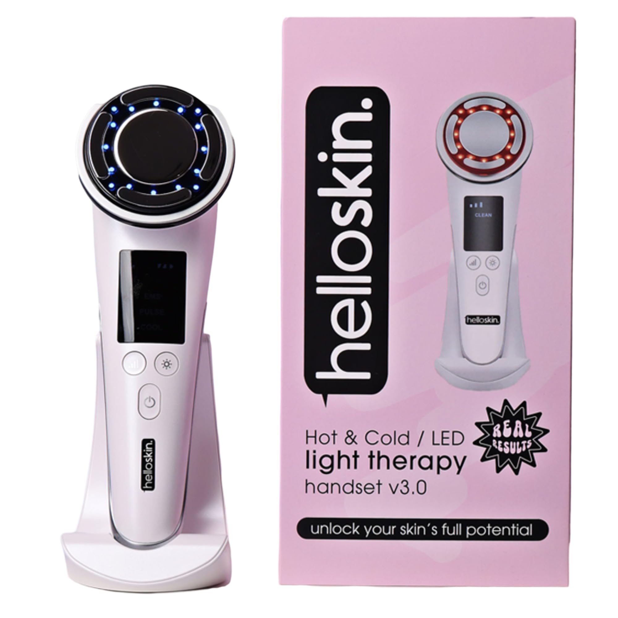 Helloskin Hot/Cold Face Massager & LED Light Therapy Handset V3.0