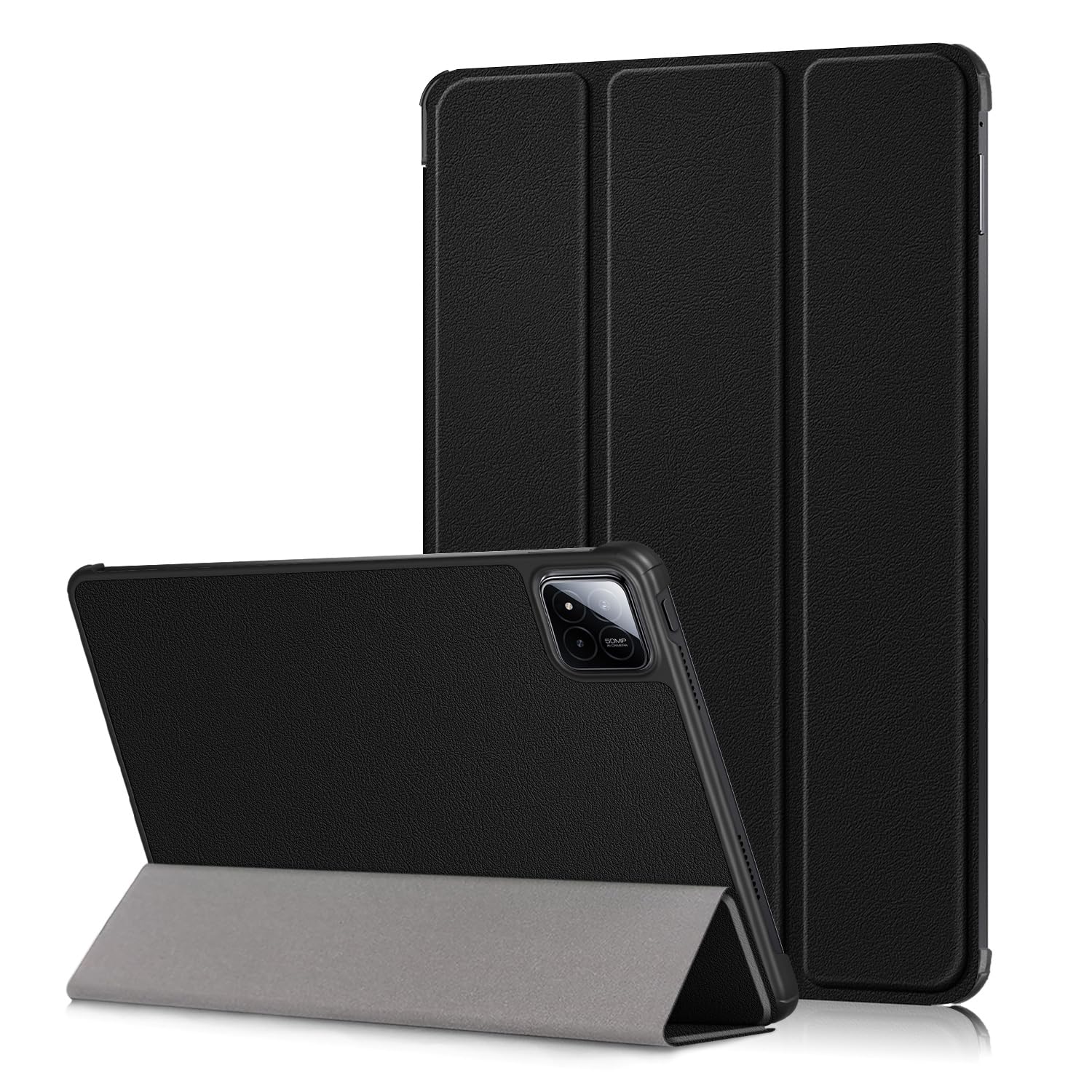 Xuanbeier Funda compatible con Xiaomi Pad 7/7 Pro de 11.2 pulgadas 2024, cubierta protectora inteligente delgada con función de encendido y apagado automático, color negro