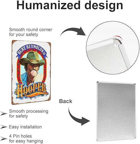 Miniatura 3 de Hooper - Póster de película de metal retro, letrero de lata de Halloween, cueva, bar, club, arte de pared para el hogar, 8 x 12 pulgadas