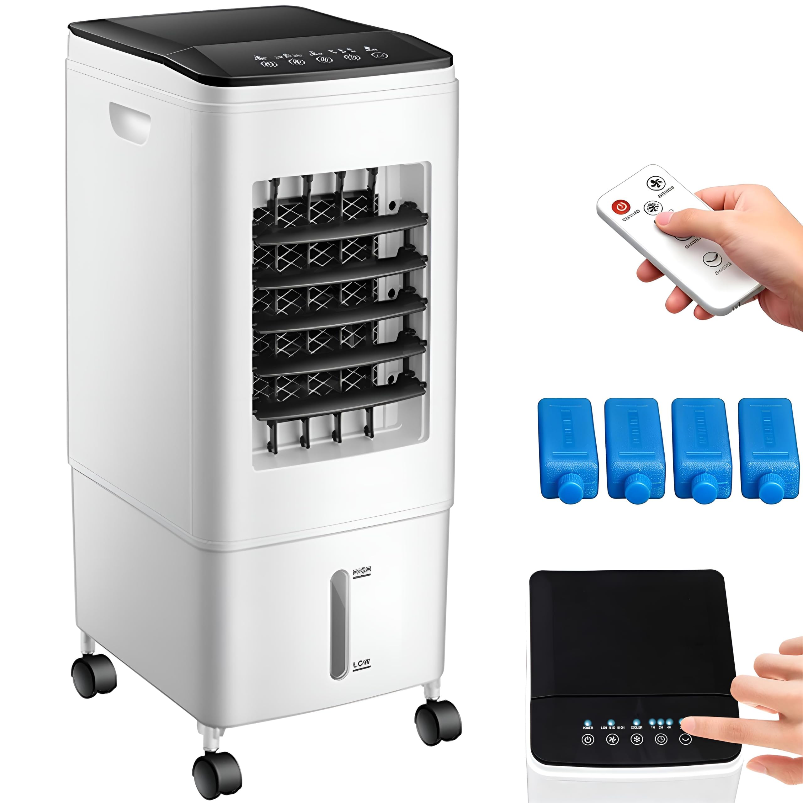 6L Portable Air Conditioner Fan 3-in-1 Room Cooler(Remote control version)