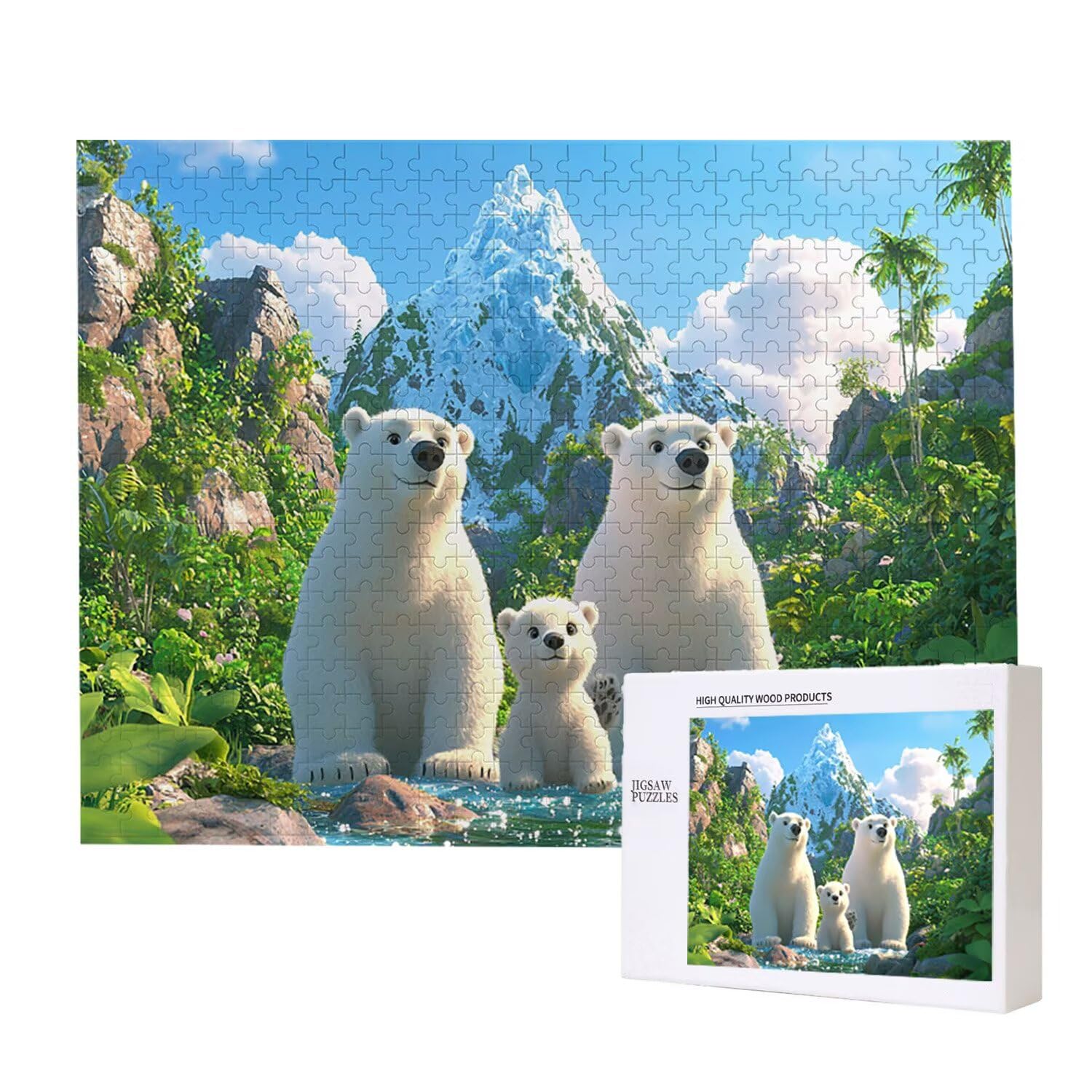 Puzzle 2000 elementów dla dorosłych puzzle dla dorosłych 2000 elementów puzzle wymagające i drażniące mózgi edukacja gra dla całości dla kobiet, prezenty dla mężczyzn, motyw puzzli: (niedźwiedź