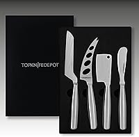 Vista 6 de TopKnife - Juego de 2 cuchillos de queso firme, caja magnética incluida