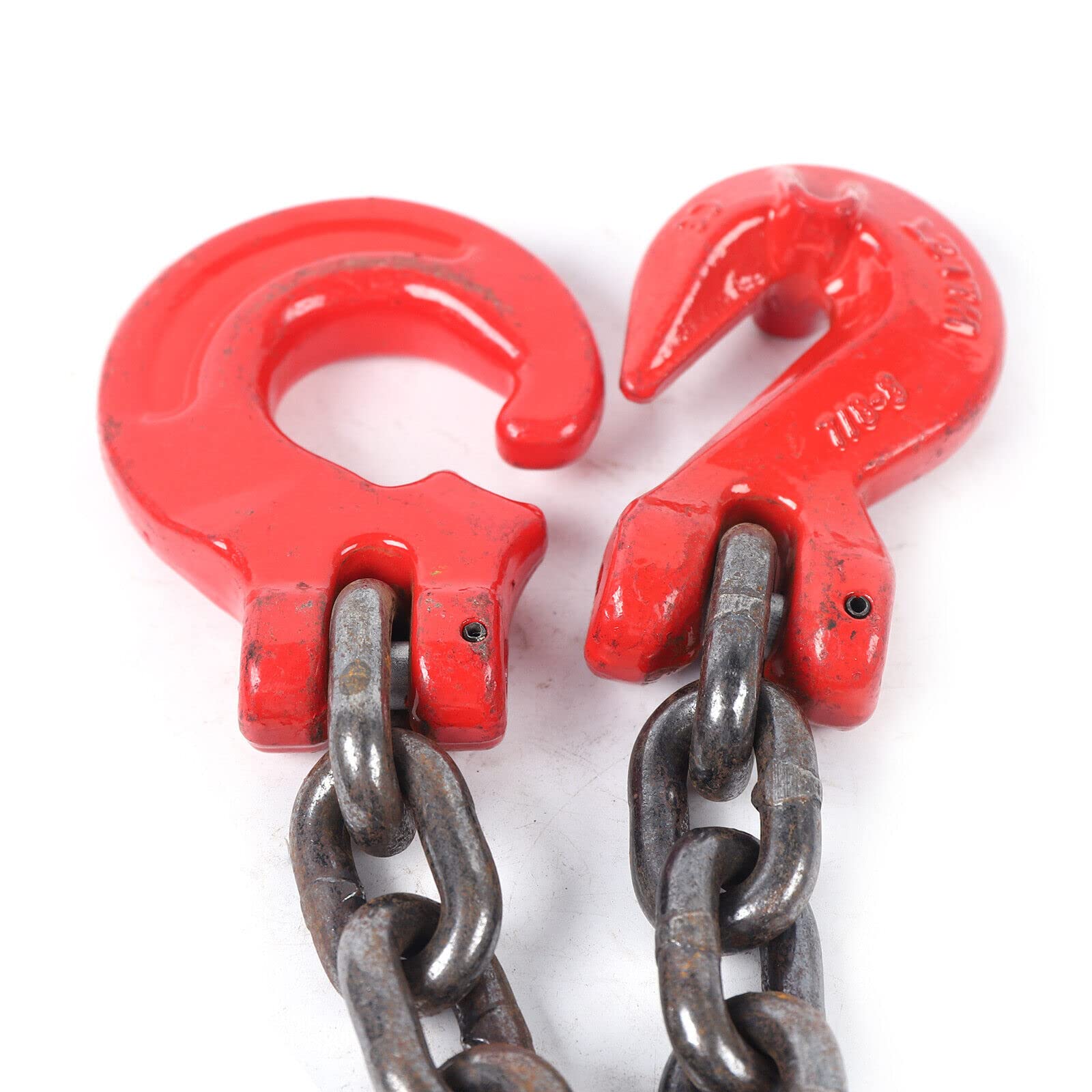 Catena per gru da 8 mm, 1 filo, capacità di carico 2T, nastri di sollevamento con catena a gancio, catena di sollevamento per carichi pesanti