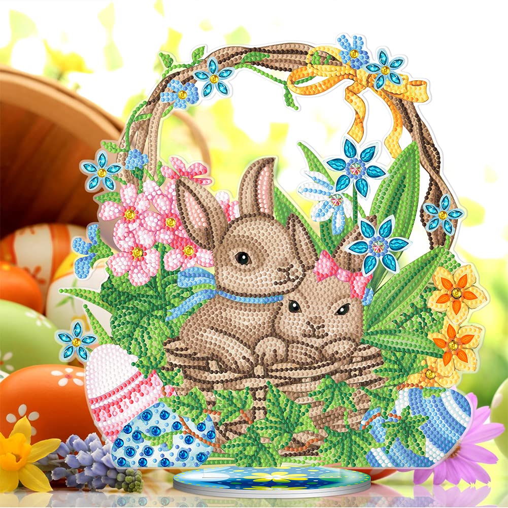 CXINLky Diamond Art Painting Pendentif De Pâques Avec Chaîne, Kit De