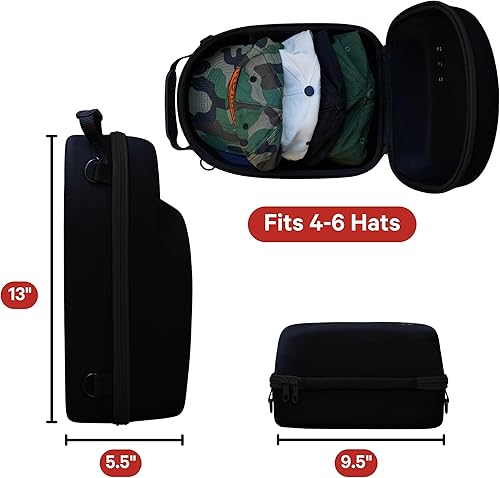 Miniatura 4 de Onyx - Estuche de viaje para sombrero incluye 2 correas para mochila, Negro -, Negro