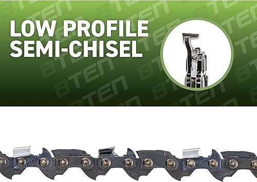 Miniatura 4 de 8TEN Cadena de motosierra para Husqvarna 240 136 137 141 142 36 41 Poulan 2150 1950 2050 12 pulgadas, barra .050 calibre 38 paso 45DL (1 cadena)