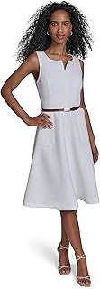 Women's Scuba Aline Casual Sleeveless Dress