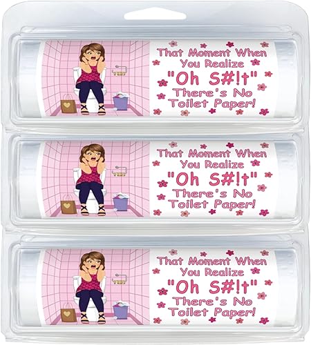 Papel higiénico temático To Go - Humor de escasez de papel higiénico (paquete de 3) (031 S#!t Sin papel higiénico!)