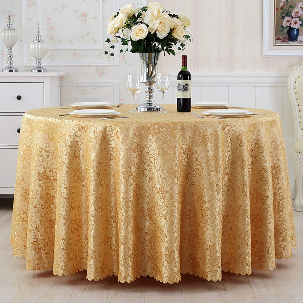Nappe ronde de restaurant grand format 220cm pour habiller les tables de banquet