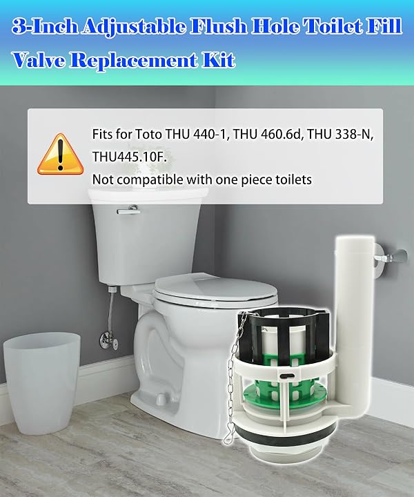 3-Inch Toilet Flush Valve Replacement Parts Fits for Toto THU Series Tower Two Piece Toilets by Maigoo - Used condition - Image 2