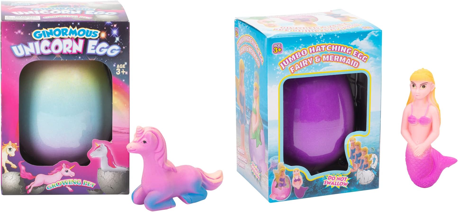 Class Collections Surprise Growing Rainbow Unicorn Mermaid Hatch Egg Kids Novelty Toys Pack of 2