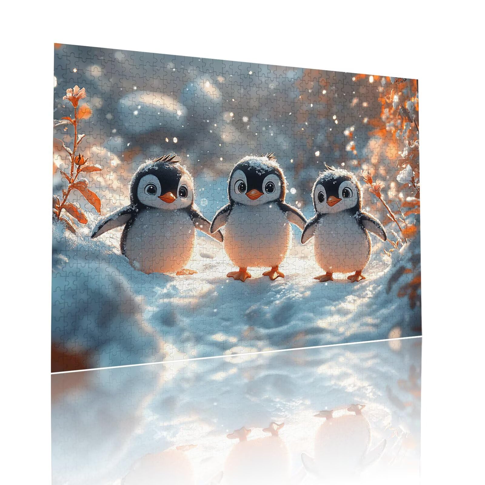 Pinguino Jigsaw Puzzle Adulti 2000 pezzi Jigsaw Puzzles Classici Arte Impossibili Grandi Dimensioni Cartone Animato per Adulti e Ragazzi Divertimento Giochi Rilassamento e Intelligence 70x99cm t-861