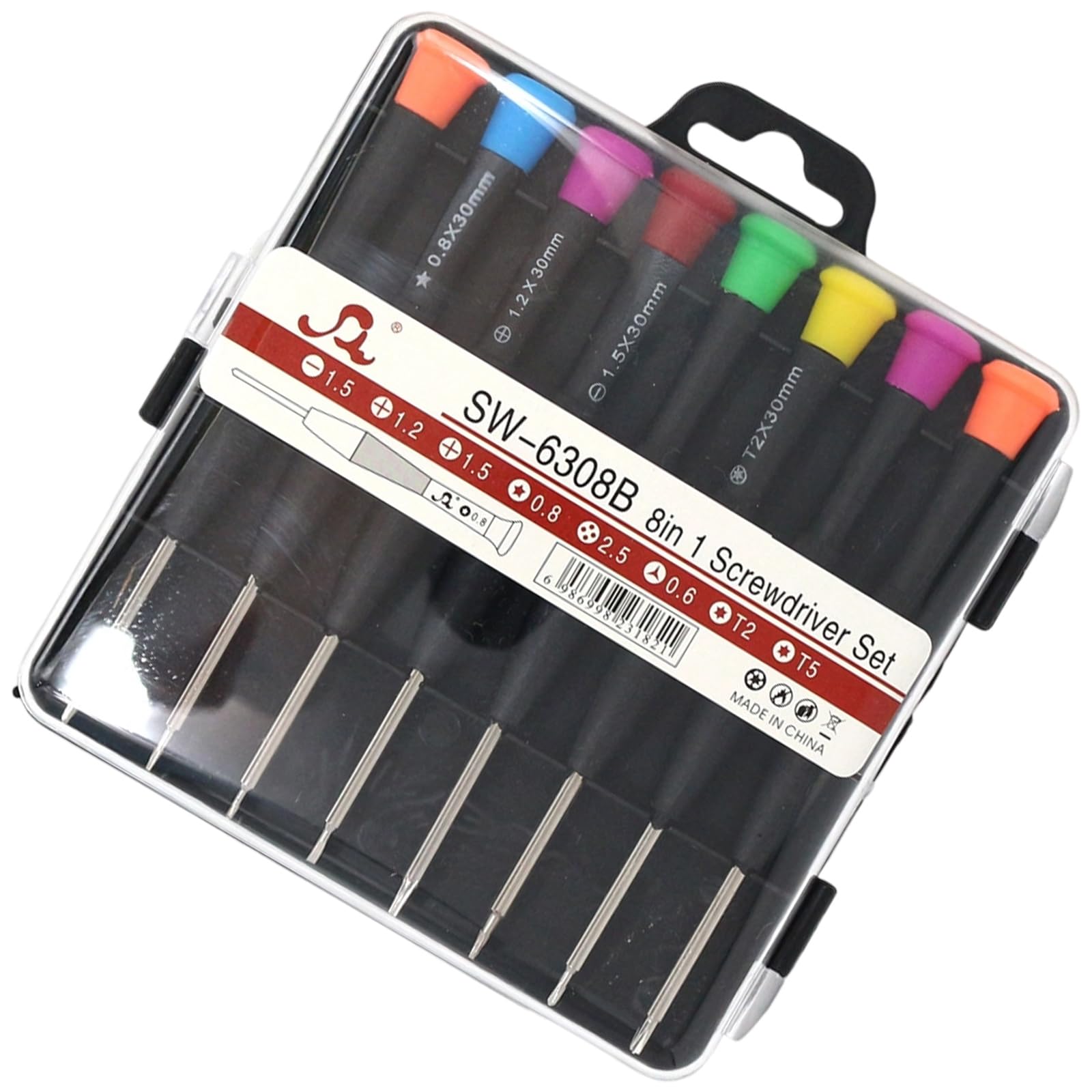 Woedpez 6308B Duty Screwdriver Set With 8 Interchangeable Bit For Electronics Repair And Home Maintenance Disassembly Home Repair Screwdriver Set With Heads