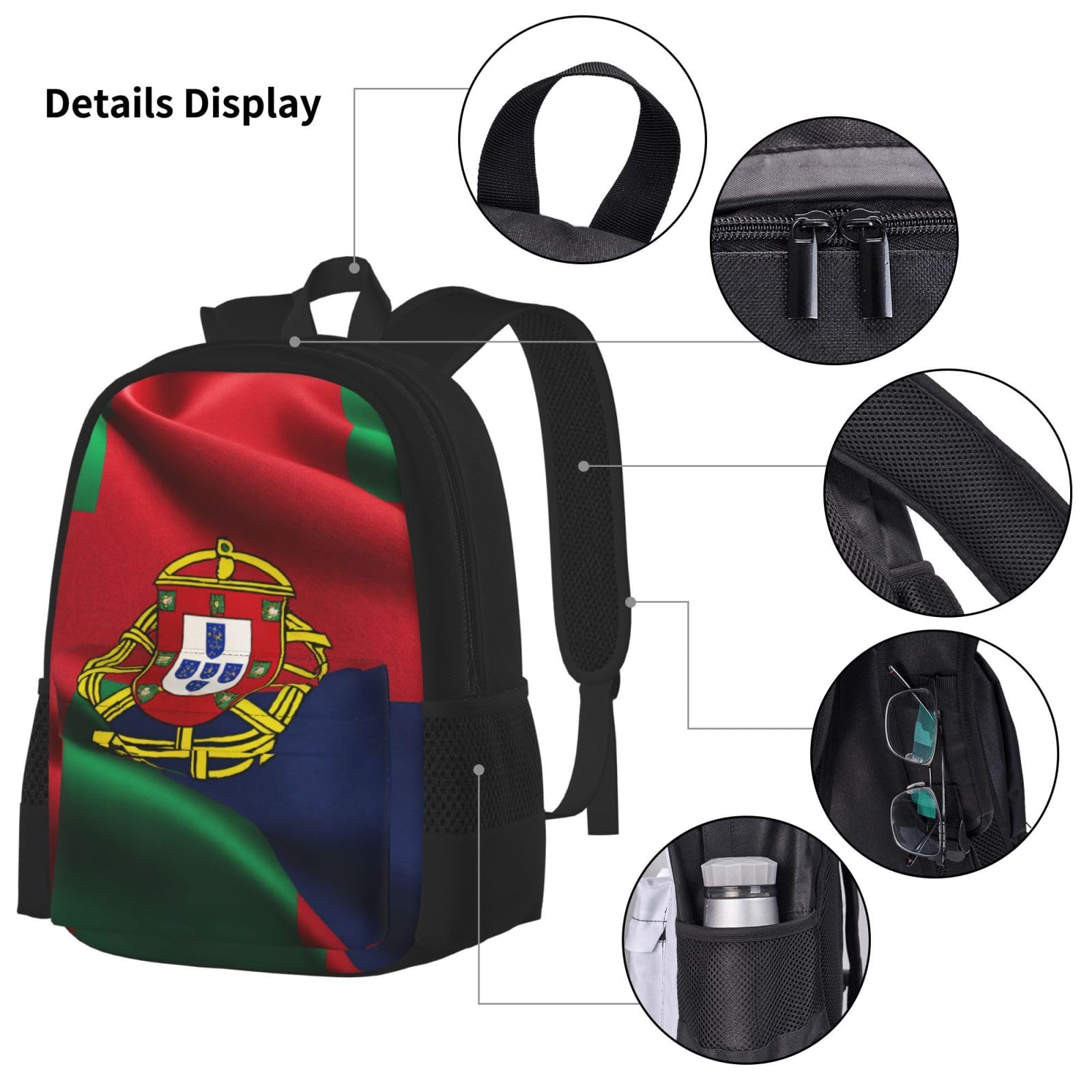Zaino, borsa portapranzo, astuccio, set da 3 pezzi, per lavoro e