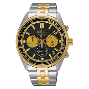 美品　SEIKO　セイコー　ブラック　ゴールド　シルバー　クォーツ　メンズ　時計 Amazon | [セイコー] SEIKO 1/5秒クロノグラフ クオーツ