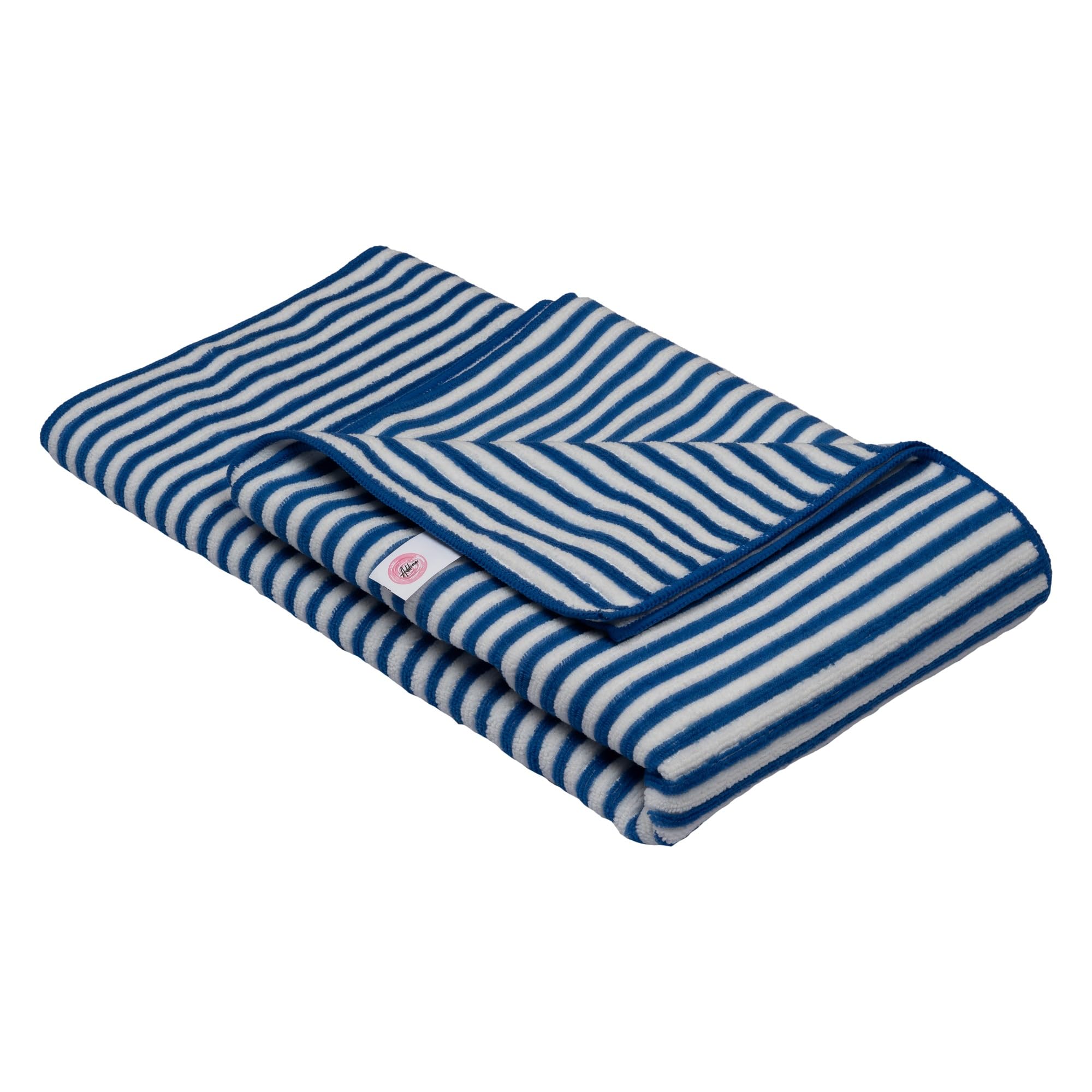 Addone Microfiber Bath Towel | Quick Dry & Super Soft Bath Towel|Men and Women| Towel for Travel, Gym, Yoga and Spa|Towel for Bath Large Size|Perfect with Everyday Use (Blue Stripe)