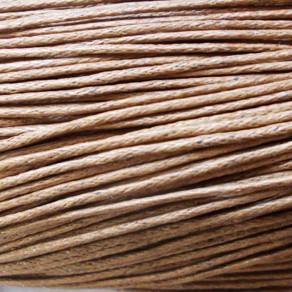 Mart-Mon Brown 1Mm Waxed Cord Cotton 15M - Bracelets, Necklaces, Jewellery Thread, Shamballa Macrame (#5 Lt.)