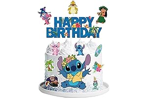 12pcs Stitch Party Decoration Cake Topper Stitch Cake Toppers Birthday Party Cartoon...