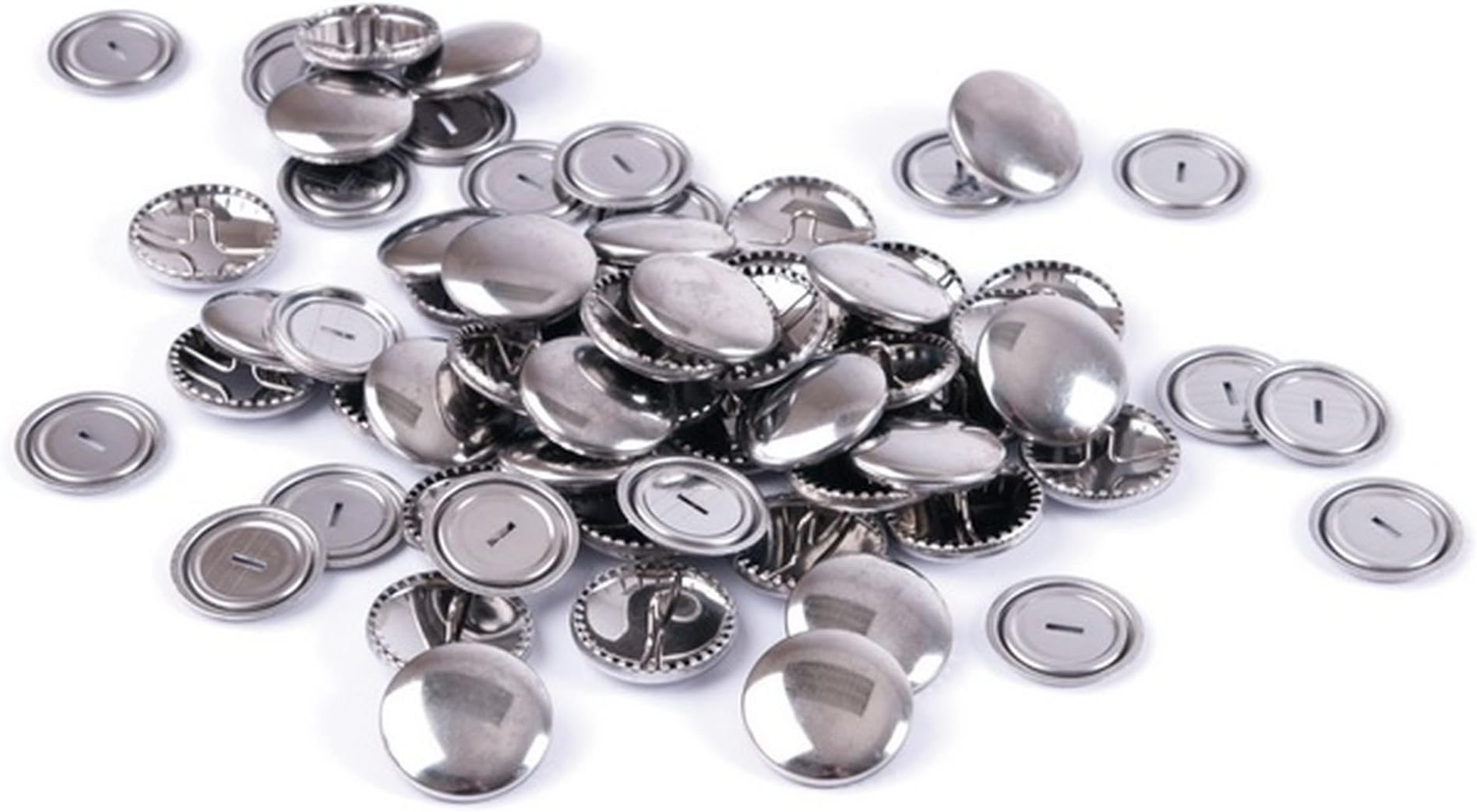 Dritz Craft Cover Button Kits 18/Pkg, Alloy Steel, Nickel, Size 30 (3/4 ...