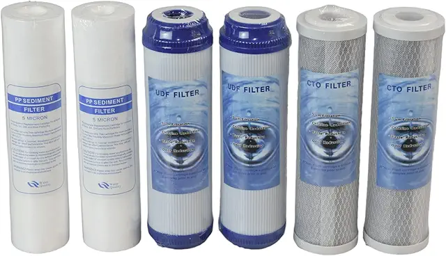Kit Filtro Acqua 6 Cartucce: Sedimenti + Carboni Attivi per Depuratore Sottolavello