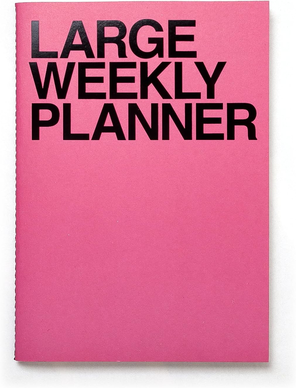 JSTORY Large Weekly Planner Stitch Bound Lays Flat Undated Year Round Flexible Cover Goal/Time Organizer Thick Paper Eco Friendly Customizable B5 7.2" X 10.1" 54 Weeks 120 GSM 28 Sheets Pink