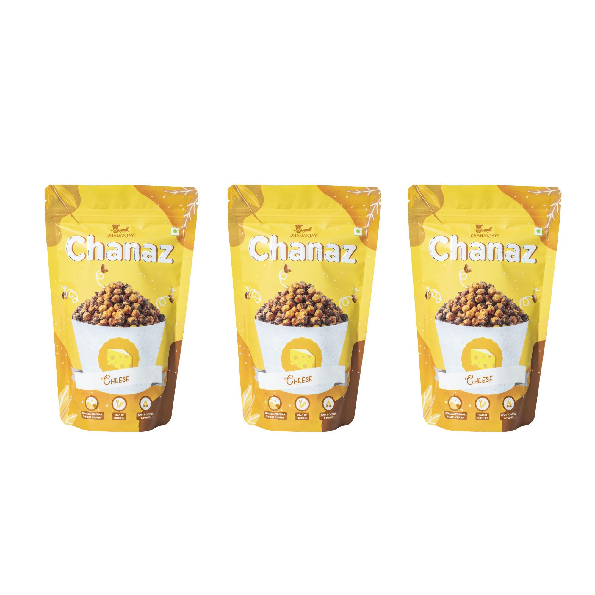 Dhananjay Cheese Flavoured Mahabaleshwar Chana (Chickpeas) | Pack of 3 (180 Gms Each) | Gluten Free | Rich in Protein | 100% Roasted and Puffed (B0CVRTGKVJ) Amazon Price History, Amazon Price Tracker