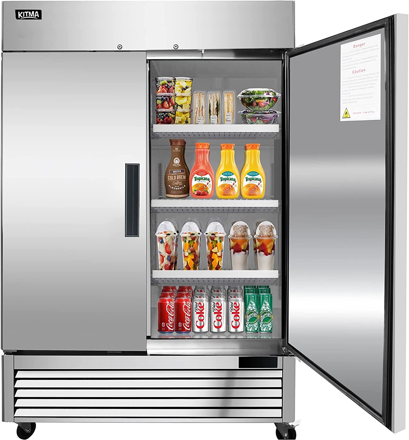 Buy KITMA 54’’ Reachin Commercial Refrigerators 2 Door Commercial Refrigerator Upright Cooler