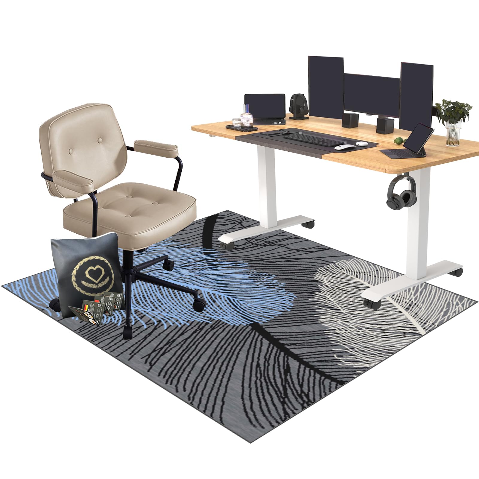 Alfombra Silla Ruedas Gaming Oficina, Alfombra Silla Escritorio, Gaming Protector de Suelo, Oficina Escritorio Gamer Alfombrilla, Alfombras para Sillas, Alfombra Suelo Gaming 200 x 300 cm
